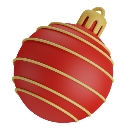 Bola de natal com espiral  3D Icon