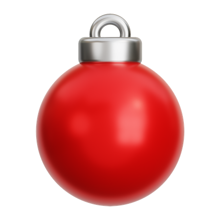 Bola de Natal Vermelha  3D Icon