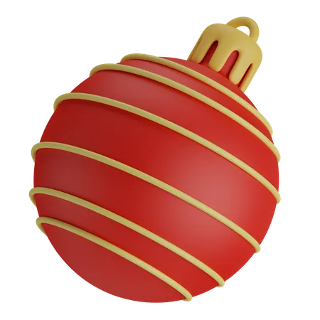 Bola de navidad con espiral  3D Icon