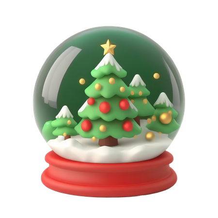 Bola de neve de natal  3D Icon