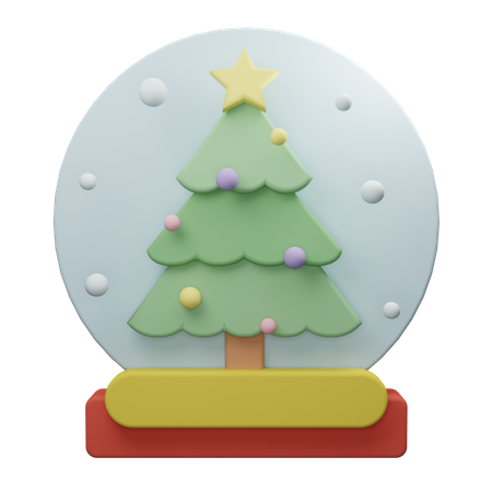 Bola de neve de natal  3D Illustration