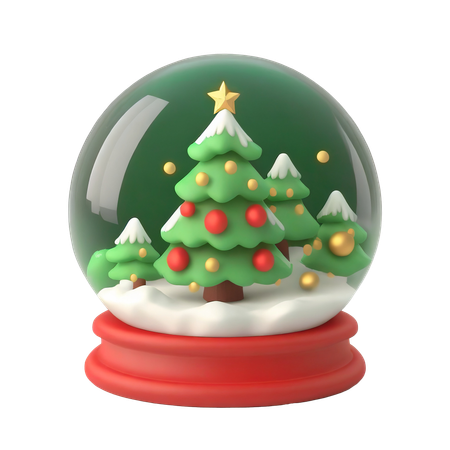 Bola de nieve navideña  3D Icon