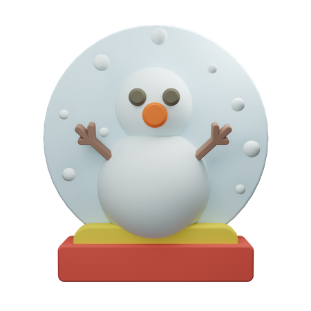 Bola de nieve navideña  3D Illustration