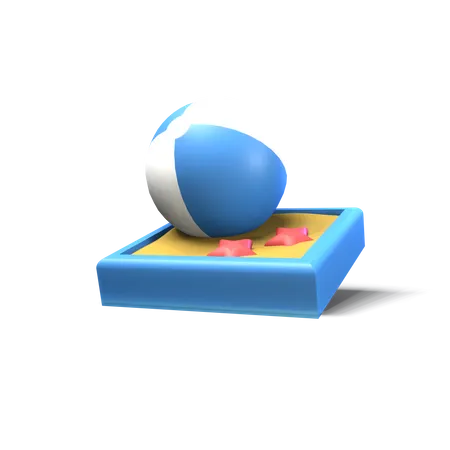 Bola de praia  3D Icon