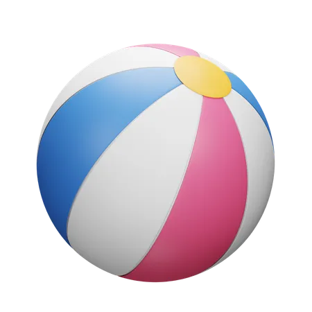 Diversão de verão com bola de praia para crianças  3D Icon