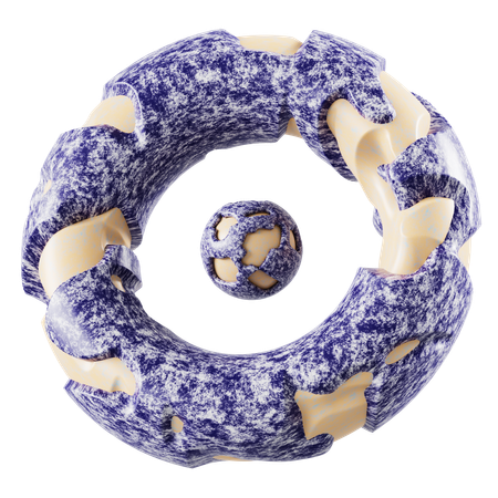 Bola de donut abstracta  3D Icon