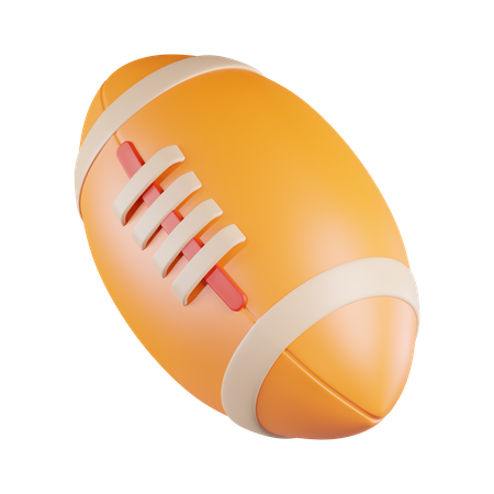 Bola de rugby  3D Icon