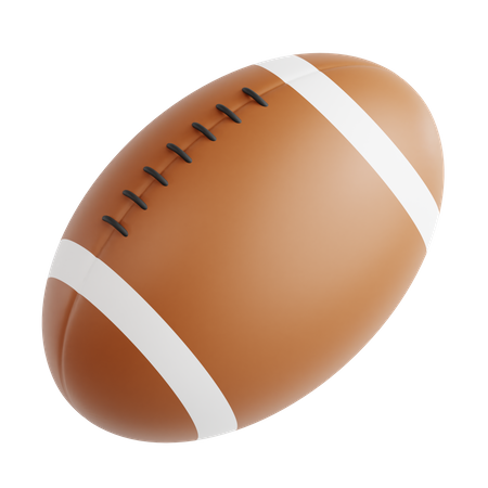 Bola de rugby  3D Icon