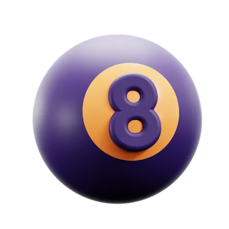 Bola de bilhar  3D Icon