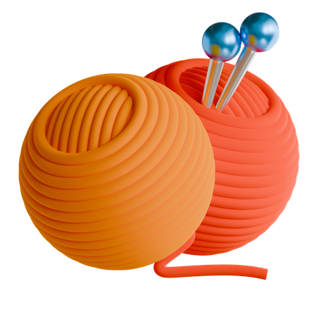 Bola de tejer  3D Icon