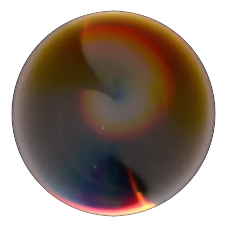 Forma abstracta de bola de vidrio  3D Icon