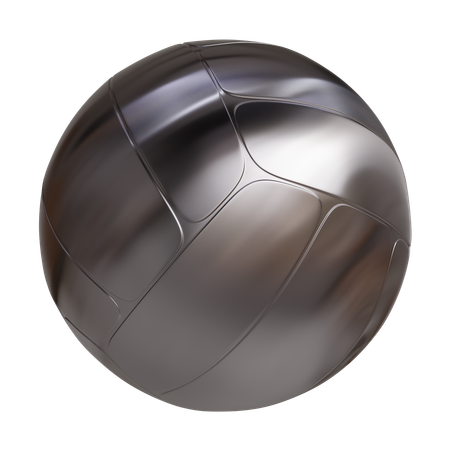 Forma de bola de vôlei de metal  3D Icon