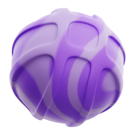 Bola degradado púrpura forma abstracta  3D Icon