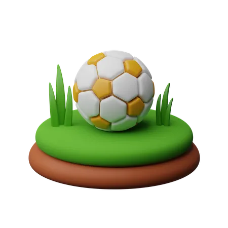 Bola em campo  3D Icon