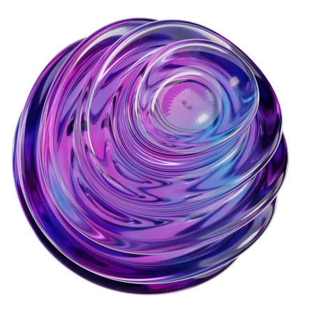 Forma abstracta de bola espiral  3D Icon