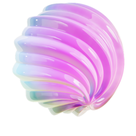 Forma abstracta de bola espiral  3D Icon