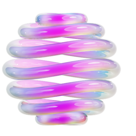 Forma abstracta de bola espiral  3D Icon