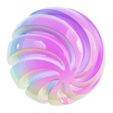 Forma abstracta de bola espiral  3D Icon