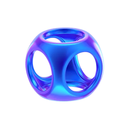 Forma abstracta de bola espiral  3D Icon