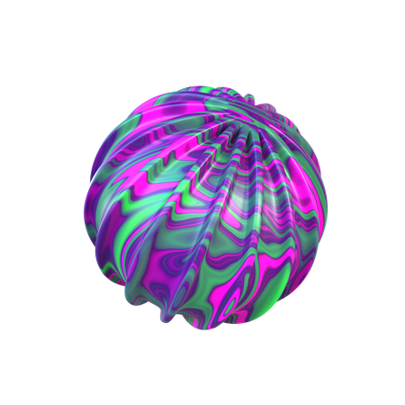 Forma abstracta de bola  3D Icon