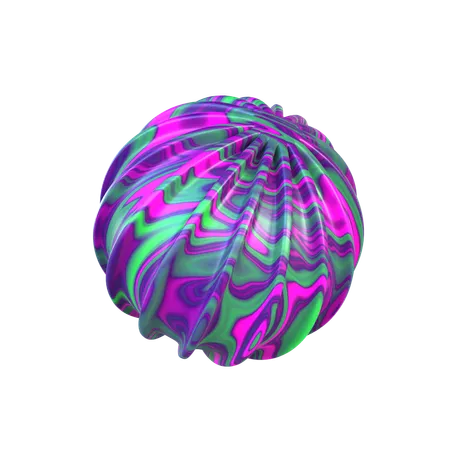 Forma abstracta de bola  3D Icon