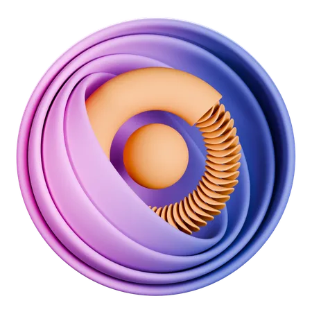 Forma abstracta de bola  3D Icon