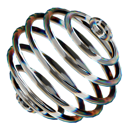 Forma abstracta de bola  3D Icon