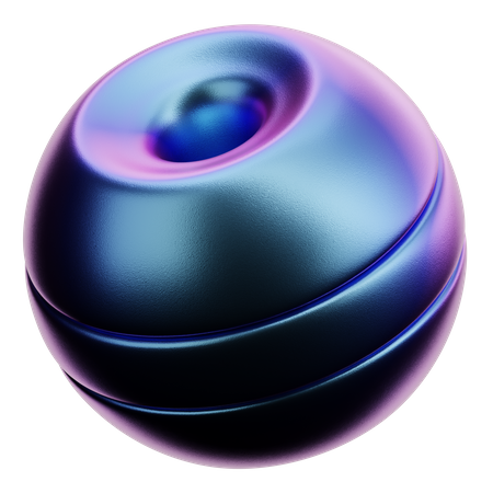 Forma abstracta de bola  3D Icon