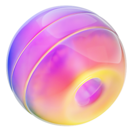 Forma abstracta de bola  3D Icon