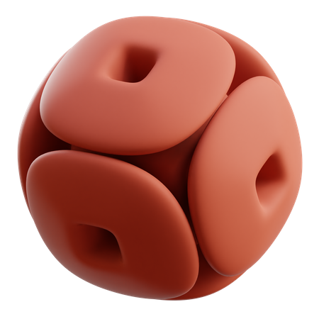 Forma abstracta de bola  3D Icon