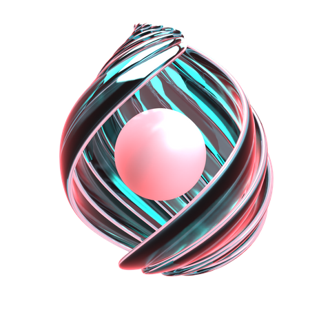 Forma abstracta de bola  3D Icon