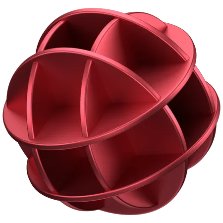 Forma abstracta de bola  3D Icon