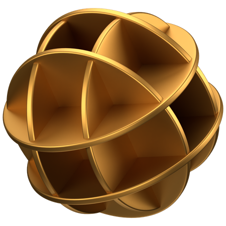 Forma abstracta de bola  3D Icon