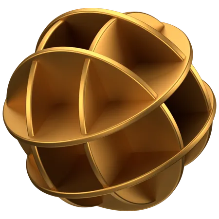 Forma abstracta de bola  3D Icon