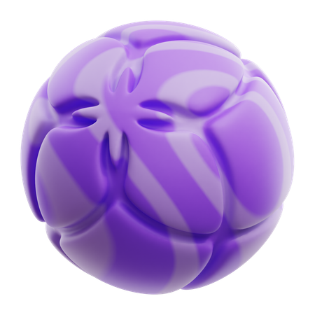 Forma abstrata roxa gradiente de bola  3D Icon