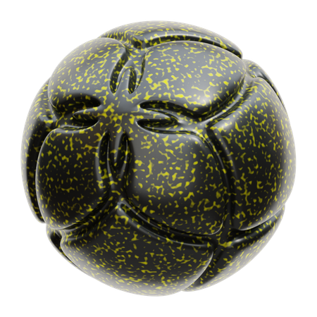 Forma abstrata de bola metálica  3D Icon