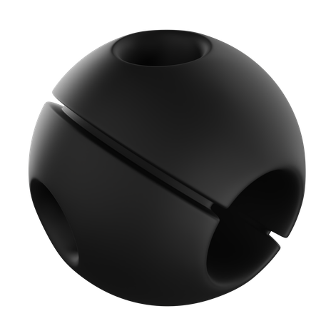 Esfera de bola negra  3D Icon