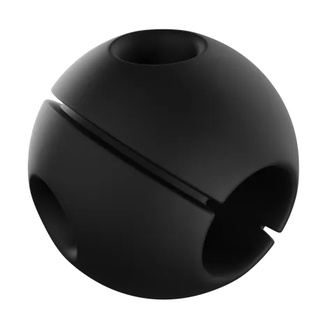 Esfera de bola negra  3D Icon