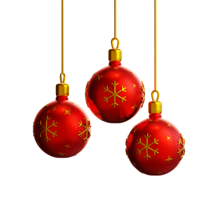 Bolas de Natal  3D Illustration