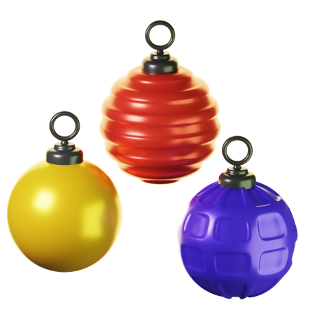 Bolas de navidad  3D Icon