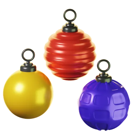 Bolas de navidad  3D Icon