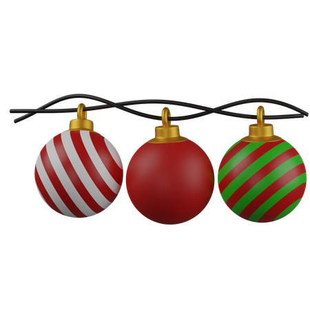 Bolas de navidad  3D Icon