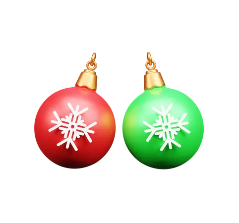 Bolas de navidad  3D Icon