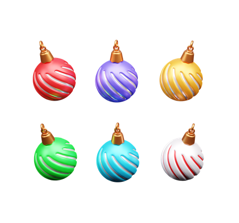 Bolas de navidad  3D Icon