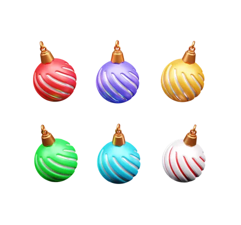 Bolas de navidad  3D Icon