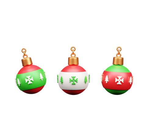 Bolas de navidad  3D Icon