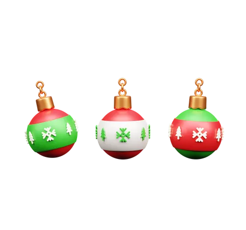 Bolas de navidad  3D Icon