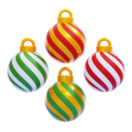 Bolas de navidad  3D Icon