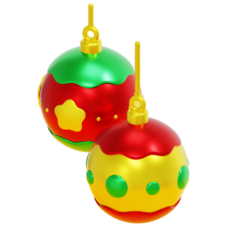 Bolas de navidad  3D Icon