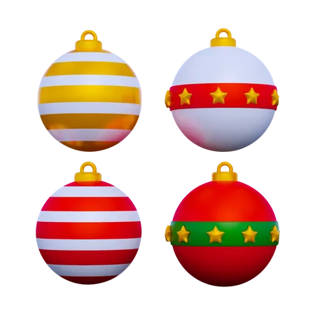 Bolas de navidad  3D Icon